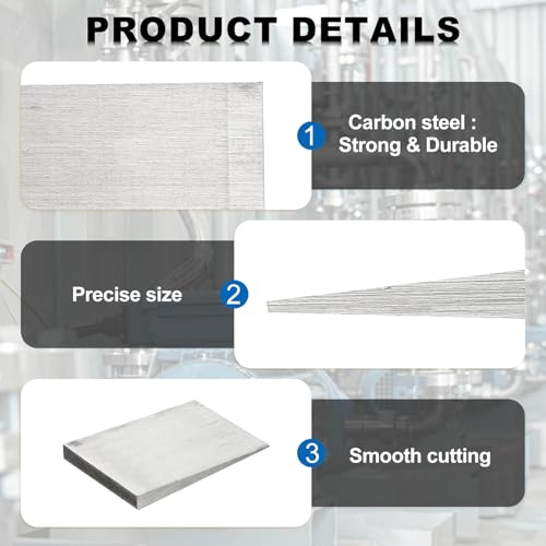 PATIKIL Metallkeil 4.8x3.2x0.5 Zoll Kohlenstoffstahl Keil Unterlegscheiben Dreieck Flansch Abschiefung Stark Langlebig Für Rohrverbindung Schweißwerkzeug Fabrik Drehmaschine Silberton