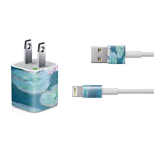 Skinit Decal Other Skin Compatible with iPhone Charger (5W USB) - Officially Licensed Waterlilies, Evening by Monet Design
