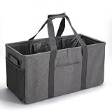 Joyfol Day Extra Large Utility Tote Bag, Reusable Grocery Bags Foldable,Upgraded Metal Frame, With S