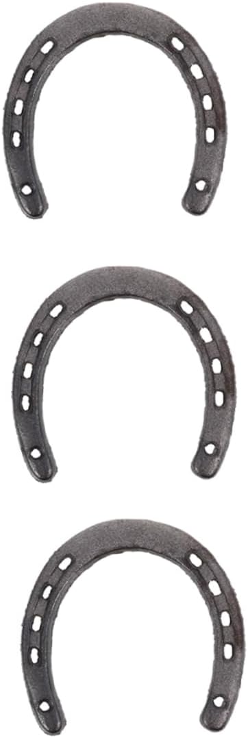 MAGICLULU 3pcs Cast Iron Horseshoe Wall Hanging Decor Unique Rustic Wall Ornament for Home Indoor Outdoor Decoration for Horse Lovers