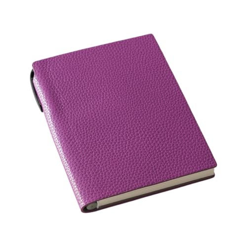LUAONI Small PU Leather Notebook with 90 Sheets Lined Paper Ribbon Bookmarks Portable Softcover Journal For Aily Planning And J