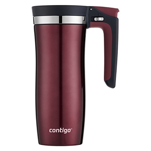 Contigo Handled Vacuum-Insulated Stainless Steel Thermal Travel Mug With Autoseal Spill-Proof Lid, Reusable Coffee Cup Or Water Bottle, Bpa-Free, Keeps Drinks Hot Or Cold For Hours, 16Oz Spiced Wine #TOP1