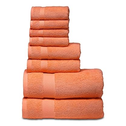 P9IDEDFH Badetuch-Set, 2 große Badetücher, 2 Handtücher, 4 Waschlappen, Baumwolle, sehr saugfähige Badetücher (8 Stück) (Farbe: C, Größe: 1 Stück) (D 1 Stück)