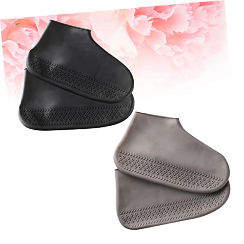 Gatuida 1 par de Cubiertas para Zapatos de Silicona - Sobrezapatos para Uso al Aire Libre y Resistentes para Días de Lluvia Negro miniatura 7