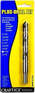 7/16" Drill Bit for Plastic (Acrylics, Plexiglas, Lexan, ABS, PVC, and More)