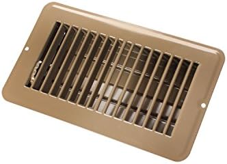 JR Products 02-28975 Dampered Floor Register - 4" x 8", Brown