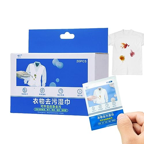 Toalhitas De Limpeza De Roupas,Sapatos Roupas Removedor de Manchas para Viagem Toalhetes Umedecidos
