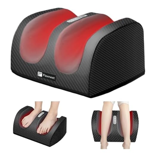 Flexnest 2024 Newly Launched Heated Calf, Foot and Leg Massager Machine for Home - Pain Relief Massage for Legs - Heat + 4 Vibration Motors, Bliss Massager (Zen Massager)