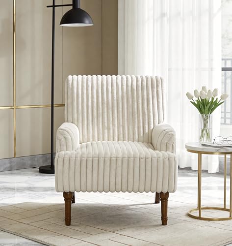 Sillón Plegable Tela Peluche Beige miniatura 1