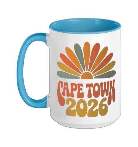 Cape Town Outfit Cape Town Ceramic Mug, Blue/White, 15oz