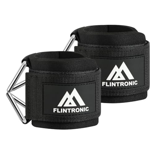 flintronic Sangles de Poignet Rembourrées en Néoprène, Straps Poignet Musculation, avec Crochets et Boucles Triangulaires Réglable, pour Les Bandes de Résistance, Les Tendeurs - M – vue 9