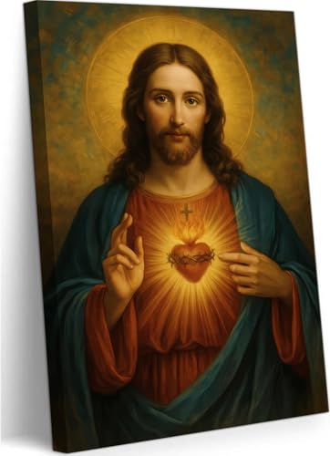 Sacred Heart of Jesus Canvas Wall Art Catholic Divine Mercy