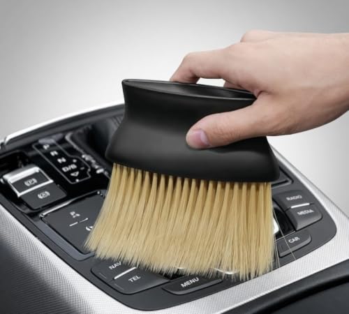 Image of Car Interior Cleaning Brush, Soft Bristles, Washable and Reusable, Dashboard and Console Duster