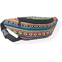 Riñonera Hippies Étnicas Rasta Urbana Chico/Chica Piscina cómoda y de Tela Estampada Novedad Moda (Hippie Ring Rose)