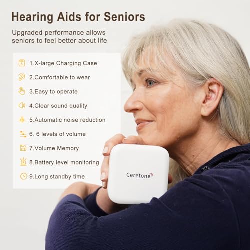 Ceretone Behind-the-Ear Hearing Aids, OTC Hearing Aids Rechargeable for Seniors with Superior Sound, Discreet & Light Weight, Great Gift — view 2