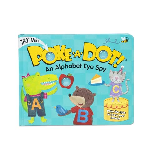Melissa & Doug Poke-a-Dot! an Alphabet Eye Spy, Interactive Children's Board Book with Buttons to Pop, Educational Sensory Toy for Toddlers & Preschoolers Ages 3+ - FSC Certified