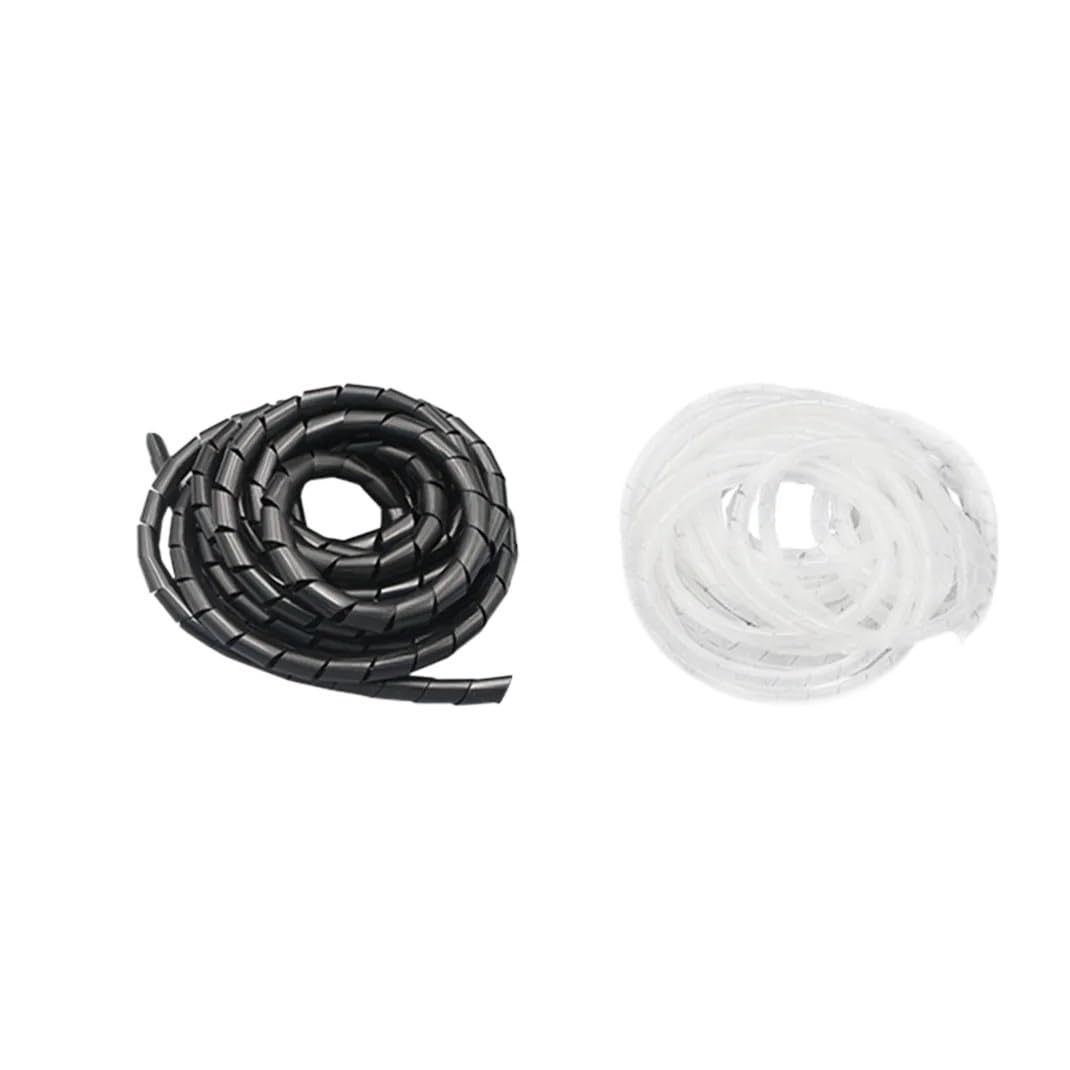 Gaine de protection hélicoïdale, Bandes de protection en spirale for câble, 1 pièce, manchons, boîtier d'enroulement, couvercle tube(8mm-Black 3meters)
