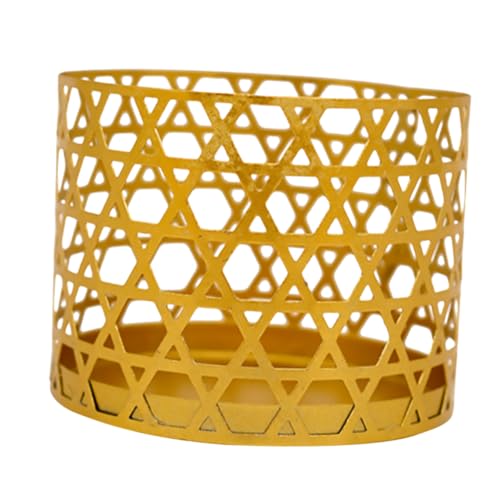 Cabilock 1 PC Candlestick Iron Candle Support Household Candle Container Candle Bracket Hollowed Candle Stick Decorative Candle Container Delicate Aromatherapy Container Novel Candle Holder