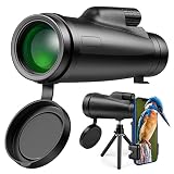 【Material Premium】 El monocular para adultos puede ser resistente al agua, a prueba de niebla, a prueba de polvo, a prueba de golpes, con una cubierta antipolvo incorporada, las juntas tóricas selladas mantienen la lente a prueba de humedad, polvo y arañazos, y puede funcionar bien en la mayoría de los climas y entornos hostiles. La visión nocturna incorporada con poca luz también le permite ver claramente en condiciones de poca luz.