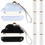 Mini Lint Roller Travel Size, Reusable Pet Hair Remover, Portable Lint Roller for Clothes with 150 Sheets Refillable (Blue&Black)