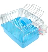 ULTECHNOVO Hamster Cage, Travel Carry Portable Carrier Cage Habitat Cage Small Pets Supplies Hams...