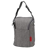 Saluaqui Bottle Cooler Bag 4 Bottles Bottle Cooler Bag Small Insulated Insulated Double with Ice Pack Insulat (Grey)