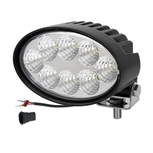 Hooma 40W Faros de Trabajo LED Oval 12V/24V Foco Led para Tractor 3200lm Compatible con John Deere CAT (IP67 Impermeable)