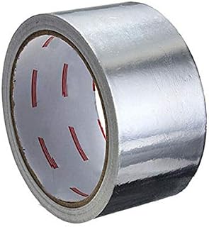 45mm x 20m Aluminium Foil Tape - Conductive, High Temp Heat-Resistant Foiled Tape Rolls for HVAC Repair, Ducts, Dryers, Jewelry Making & Crafts