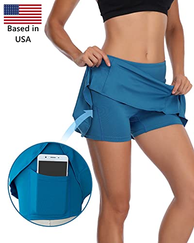 Rainbow Tree Tennis Skirts for Women Golf Skirt Tennis Skort Pleated with Side Inner Pockets Indoor Exercise,Runs Large - Thumbnail 2