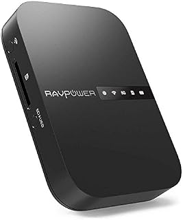 RAVPower FileHub, Travel Router AC750, Wireless SD Card Reader, Connect Portable SSD Hard