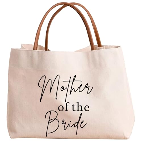Ryndrone Mother of the Bride Gifts from Daughter Son - Canvas Tote Bag, Mom Wedding Gift, Bridal Shower Gifts for Mom