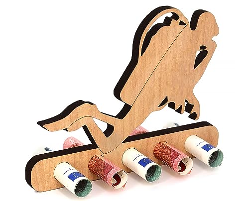 Giftota Cadeau d'anniversaire Original en Bois - Plongée Cadeau en Argent en Bois - Décorations en Bois pour Les Amateurs de Plongée - Livre d'or - Idée Cadeau Créative pour Femmes Hommes Enfant