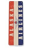 Tinworld Aviation Retro Alaska Airlines Metal Tin Sign Decor Airport Sign D144