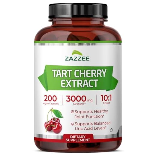 Zazzee Tart Cherry 10:1 Extract, 200 Vegan Capsules, 6+ Month Supply
