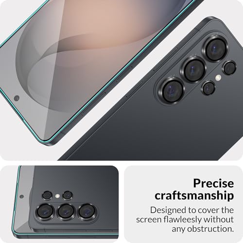 Image of FIRST MART Tempered Glass for Samsung Galaxy S26 Ultra 5G with Black Camera Ring Guard & Installation Kit | HD Clear Edge-to-Edge Screen Protector, Scratch Resistant, Case-Friendly | Pack of 1
