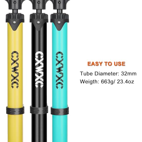 Bike Pump with Pressure Gauge- 160 PSI Bike Tire Pump fits Presta & Schrader Valve - Portable Air Pump for Bike Tires (Blue) by CXWXC - Image 4