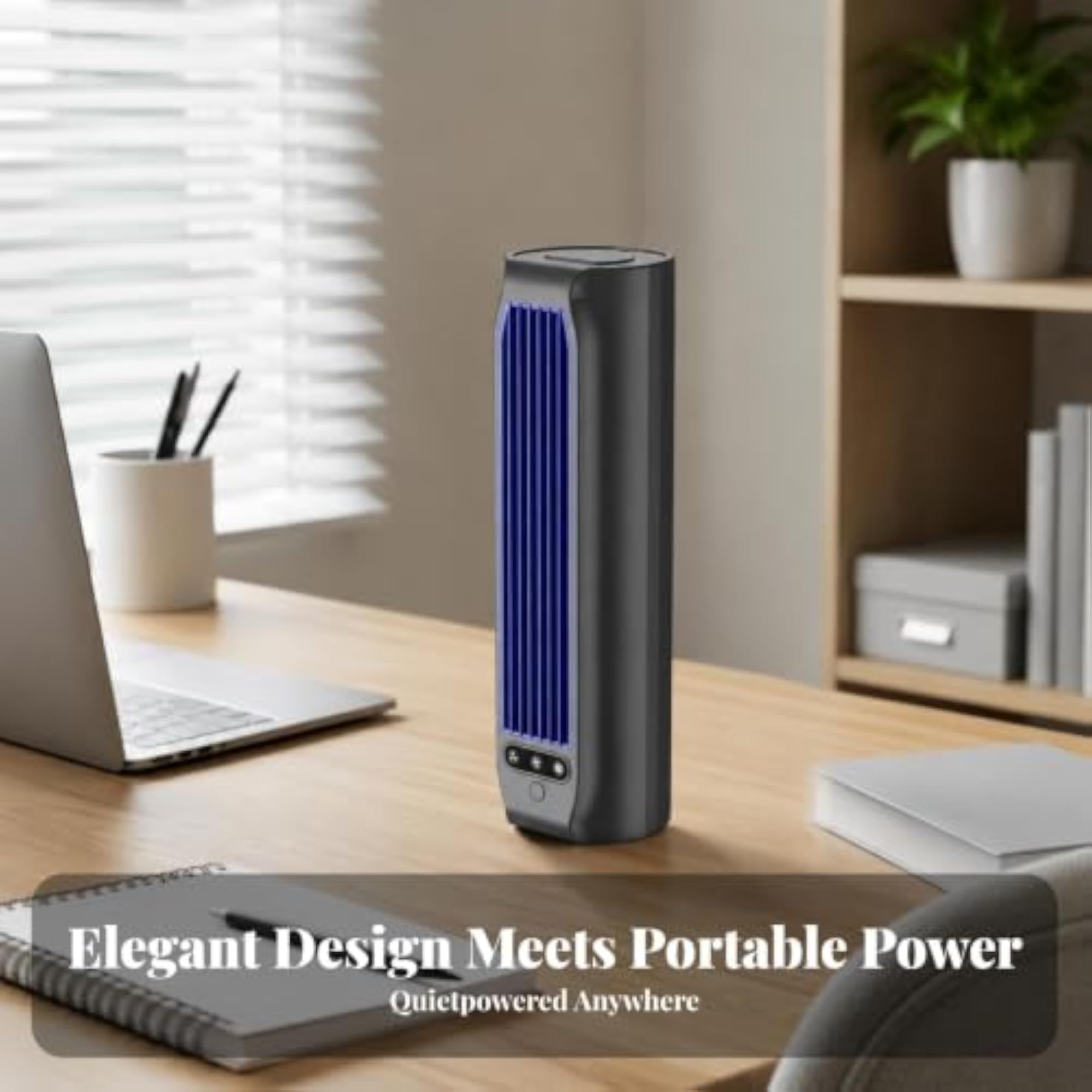 Compact Rechargeable Bladeless Pedestal Fan