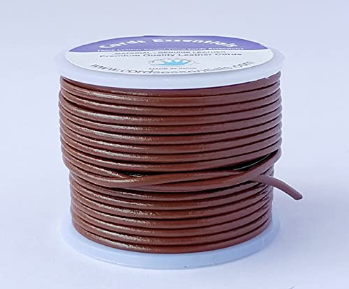 Cords Essentials Round Genuine Leather String Cord, Rope for Jewelry Making Necklaces, Bracelets, Kumihimo Braiding, Wraps - Image 4