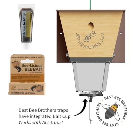 Image of Best Bee Brothers Bee-Licious Bee Bait, All-Natural Carpenter Bee Lure, 10 ml Squeeze Tube (3 Pack)