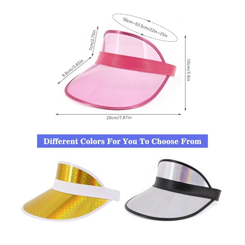 Image of Surkat Plastics Clear Sun Visors UV Protection Hat Cap Headwear Sunhat for Golf Tennis Beach Cycle