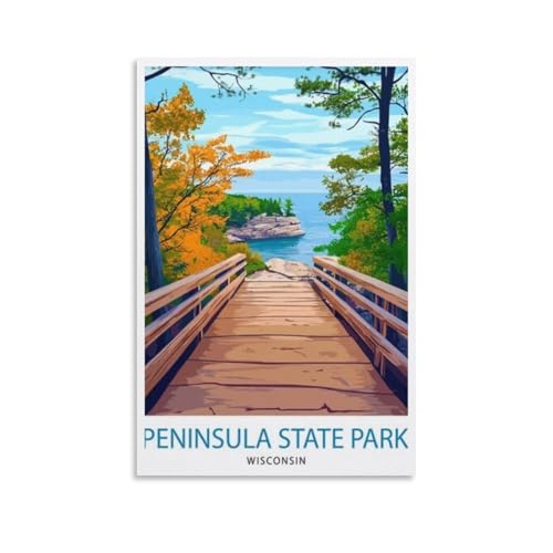 Peninsula State Park Wisconsin Canvas Wall Art 20x30cm