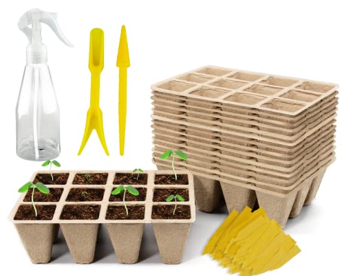 LYFETC 240 X AnzuchttöPfe Biologisch Abbaubar 20 Stück AnzuchttöPfe FüR Wachsende Pflanzen PflanztöPfe Anzucht Super Umweltschutz Anzuchttopf Aufzuchttöpfe Cover