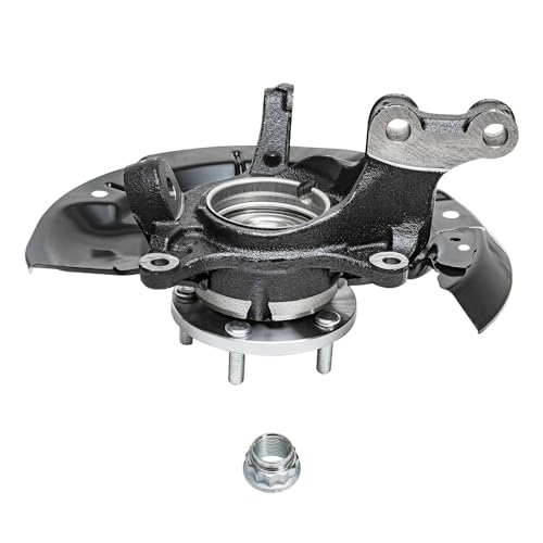 Image of Detroit Axle - AWD Front 2pc Steering Knuckles for 11-17 Toyota Sienna, 2 Steering Knuckles & Wheel Hub Bearing Assembly 2011 2012 2013 2014 2015 2016 2017 Replacement