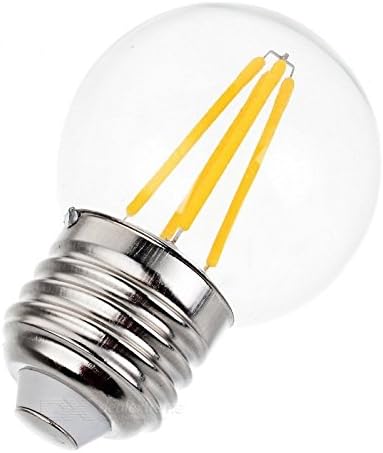 LED Filament Bulb G45 Golf Ball Shape E27 (Edison Screw) 3.2W, 30W Equivalent 3000k Warm White 320 lumens, 260 Degree Beam Angle, 50000 Hours [Energy Class A]