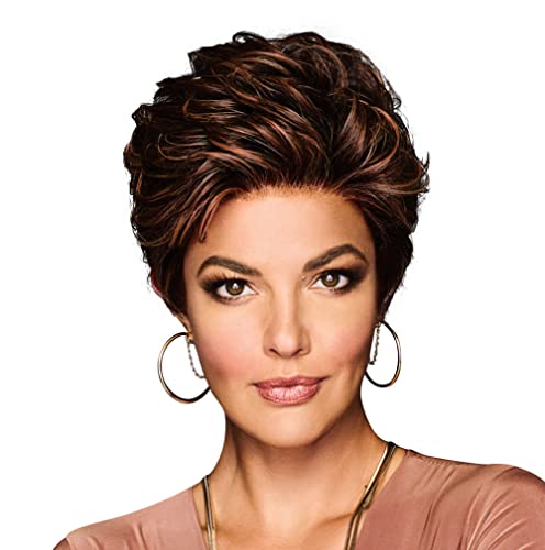 GABOR OUT THE DOOR Short And Sassy Boy Cut Wig, Shake and Go Style Designer Series by Hairuwear, Average Cap Size, GF6-30 Copper Mahogany