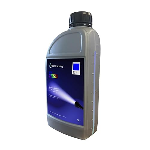 UV COLOR Bleu – Colorant de Traçage UV – Détection Fuites Piscine, Canalisation, Plomberie, Voiture – Bidon 1 Litre – Haute Visibilité