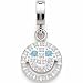 Produktbild Leonardo Jewels Clip&Mix Risa Anhänger aus Edelstahl, silberfarbener Smiley Kettenanhänger mit Zirkonia-Steinen, Schmuck Geschenk für Mädchen, 023271