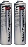 GoSystem Butane/Propane (70:30) Mix Gas Cartridge, Silver, 350 g (Pack of 2)