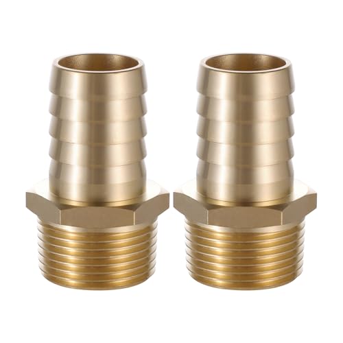 happywins Brass Hose Barb Fitting 1 x 1 NPT Male