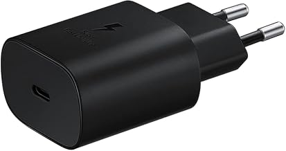 USB-C 25W Fast Charger, Black PD 3.0 Quick Charge Compatible with iPhone 16/15/14/13/12, Galaxy S24/S23/S22/S21, Realme, iPad, Tablet EU Plug